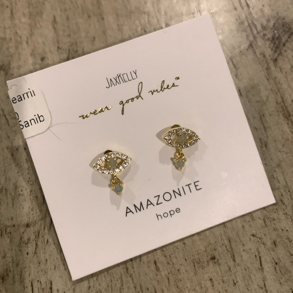 NWT Jax Kelly amazonite hope evil eye earring